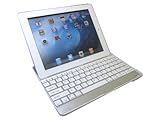 iPad2 bluetoothキーボード内蔵アルミケース 【USキーボード】 ホワイト 日本語操作説明書付き