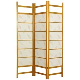 Asian Furniture - 6ft. Botanic Japanese Shoji Privacy Floor Screen Room Divider - 3 Panel... by ORIENTAL FURNITURE