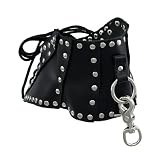 Black Leather Lace-Up Fetish Posture Necklace Choker Neck Corset