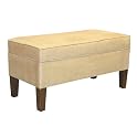 Microsuede Storage Bench - Oatmeal