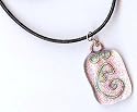 Dai Ko Myo Dichroic Fused Glass Pendant - 17.75 inch cord