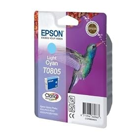 Epson Original T0805  Claria Light Cyan Ink Cartridge