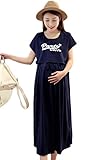 マタニティ 授乳服 ワンピース 産前 産後OK 授乳口付き アメカジ コットン100％ 通気性 綿 オリジナルアイテム付き 892-16569