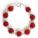 Handmade Indian Ruby and Silver Bracelet