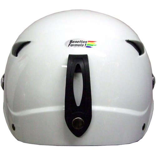 FS-JAPAN Benetton Formula 1(ベネトン フォーミュラー 1) シールド付 ハーフヘルメット ホワイト BH-666W