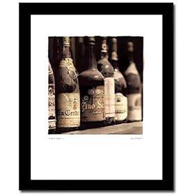 VINTAGE WINE BOTTLES Vino Labels Framed Art Photography
