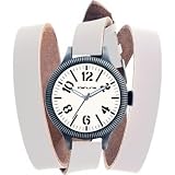 Kahuna Men's Watch KUS-0051G with White Wrap Around Leather Strap