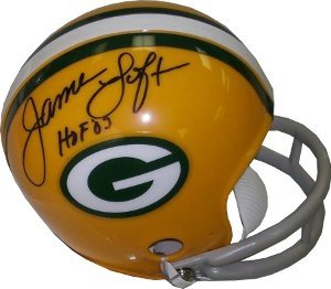 James Lofton Autographed/Hand Signed Green Bay Packers TB 2bar Mini Helmet HOF 03