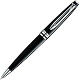 WATERMAN Expert Ballpoint Pen, Medium Point, Black Lacquer with Chrome Trim (S0951800)