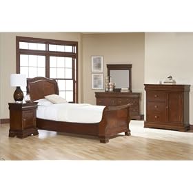 Broyhill Nouvelle Youth Sleigh Bedroom Set in Warm Cherry