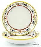 PERUGINO: Round Flat Pasta/Soup Bowl [#1595-PER]