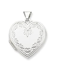 14k Gold White Gold Heart Locket