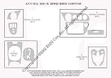 Acura RSX Dash Trim Kit Wood Carbon and Aluminum 02-06 - 10 pieces - Oxford Rosewood