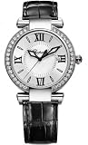 Chopard Women's Imperiale Silver Dial Black Strap Diamond Watch 388532-3003