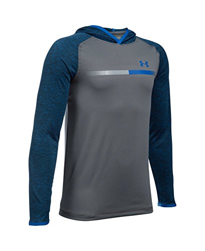 Under Armour Boys' Tech Hoodie, Graphite (040), Youth Large