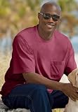 KingSize Big & Tall Lightweight Crewneck Cotton Tee Shirt with Pocket