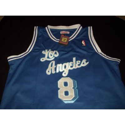 Kobe Bryant Mitchell and Ness Throwback Blue Los Angeles Lakers Jersey (54)