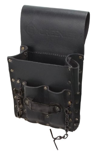 greenlee 0258-13 leather pouch, 5 pocket, heavy duty