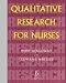 Book Qualitative Research for Nurses
