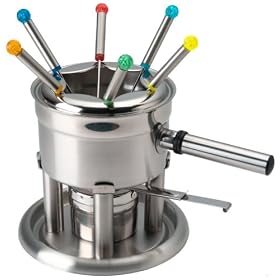 Hoffritz Stainless Steel Fondue Set With 6 Forks by Hoffritz