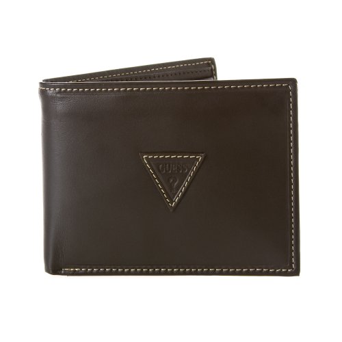 Guess Men’s Passcase Billfold Brown Wallet