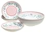 Caleca Pink Garland 5-Piece Pasta Serving Set, Service for 4