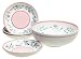 Caleca Pink Garland 5-Piece Pasta Serving Set, Service for 4