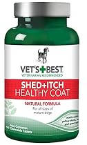 Vet's Best Healthy Coat Shed & Itch Relief Dog Supplements, 50 Chewable Tablets
