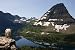 Wallmonkeys Peel and Stick Wall Decals - Mountain Goat (oreamnos Americanus), Overlooking Hidden Lake and Bearhat Mountain, Glacier National Park, Montana, Usa. - Removable Graphic
