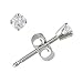 14K White Gold 1/10 ctw Diamond Solitaire Earrings