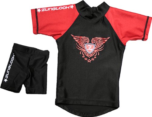 Zunblock Kinder UV-Schutzkleidung Suntop set Rock\'n Sun, black/red, 86/92 Preisvergleich
