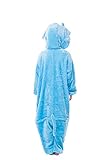 Newcosplay Children Unisex Pajamas Kids Animal Costume Cosplay Sleeping Wear (125, Blue Elephant)