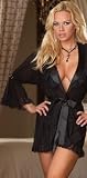 chemise robe black with g string