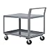 Edsal TW9503 Steel Heavy Duty All Purpose Welded Truck with 6" Casters, 1200 lbs Capacity, 24" Width x 31" Height x 36" Depth, 2 Shelves, Industrial Gray