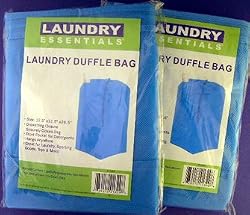 Laundry Duffle Bag, Turquoise Color 12.5" X 12.5" X 28.5" TWO BAGS