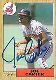 Joe Carter Autographed/Hand Signed Toronto Blue Jays Baseball Card