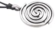 Spiral 666 Pewter Pendant Necklace