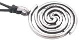 Spiral 666 Pewter Pendant Necklace