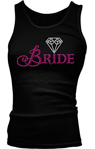 Rhinestone Bride - PINK Girls / Juniors Tank Top T-shirt