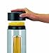 Brabantia 371844 Window Canister, 2.2-Liter, Matte Steel Finger Proof with Black Lid