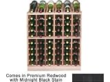 Wine Cellar Innovations Designer Series Collection Premium Redwood with Midnight Black Stain Half Height with Display 42x27x13-in.