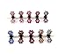 DCDEAL 10/20/30 pcs Crystal Rhinestone Mix Colored Bangs Women Girl Kids Baby Mini Flower Hair Claw Jaw Clip Hair Pin Hair Accessories