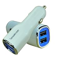 Smatree Car Charger for Iphone 5 , Iphone 4, Blackberry , Ipad , Ipod , Cell phones , PSP , Garmin,TomTom GPS Navigators,Gopro Hero 3 Camera with Dual USB Port