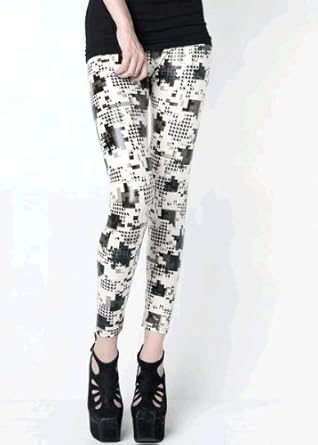 Digital Houndstooth Printed Liquid Leggings