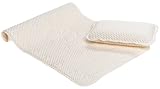 Griptex Comfort/Softy Bath Mat and Spa Pillow Combo, Cream
