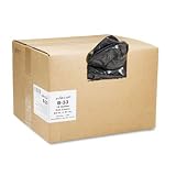 Webster B33 LLDPE Classic 2 Ply Waste Can Liner, 0.6 Mil, Flat Seal, 31" x 24", in Individually Folded Dispensing Bag, Brown / Black (Pack of 500)