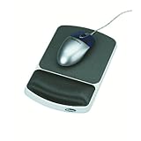 Fellowes 91741 Gel Wrist Rest and Mouse Pad - Graphite/Platinum
