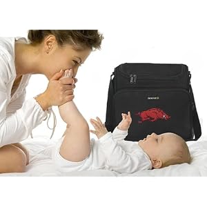 University of Arkansas Razorbacks Logo College Logo Diaper Bag - Baby Bag - BEST Baby Shower GIFT for New Dad, Father or New Mom Mother GIFTS