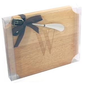 Cosmopolitan Home by Mud Pie, 7-1 4-Inch by 8-3 4-Inch Rubberwood Cutting Board with... by