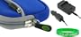 2n1 - Neoprene (Dark Blue) Sleeve Case and NP-45 AC/DC Charger for Fujifilm FinePix Z33WP Digital Camera Black